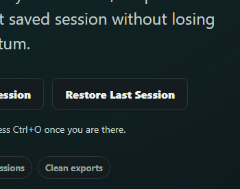 Recent session preview