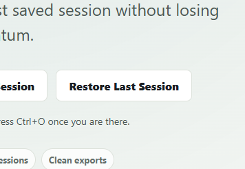 Recent session preview